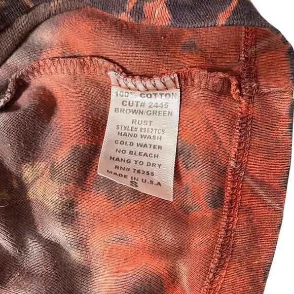 VTG Y2k 90's TRYST Cute Tie Die Green/Brown/Pink Top - Picture 9 of 9
